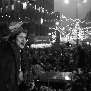 Ken Dodd with his Diddymen after after switching on the Christmas lights in the centre of Ken Dodd with his Diddymen after after switching on the Christmas lights in the centre of