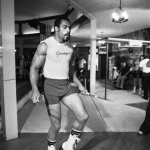 Ken Norton training ahead of his third fight with Muhammad Ali. 26th September 1976 Ken Norton training ahead of his third fight with Muhammad Ali. 26th September 1976