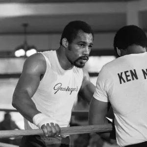 Ken Norton training at the Solar Gym ahead of his third title fight with Muhammad Ali Ken Norton training at the Solar Gym ahead of his third title fight with Muhammad Ali