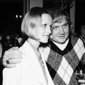 Ken Russell director and model Twiggy at a reception in London to give details of his