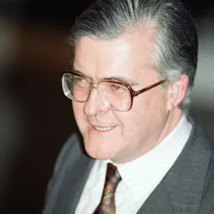 Kenneth Baker at 10 Downing Street after John Major won the Conservative leadership