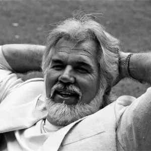 Kenny Rogers, making a rare visit to England while on his way to Paris