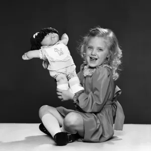 Keri Reynolds with Cabbage Patch Doll Print 1983 Keri Reynolds with Cabbage Patch Doll Print 1983