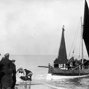 The Kessingland Lifeboat Hugh Taylor out on exercise. 12 March 1934