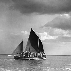 Kessingland lifeboat the Hugh Taylor out on exercise. 12th March 1934