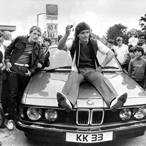 Kevin Keegan with his new £20, 000 BMW 732i which he can only keep as long as he