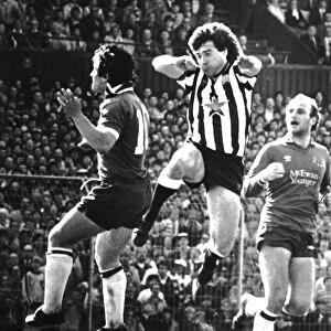 Kevin Keegan scores for Newcastle United with a header April 1984