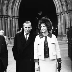Kevin McClory, film producer, accompanied by wife and heiress Bobo Sigrist, High Court Kevin McClory, film producer, accompanied by wife and heiress Bobo Sigrist, High Court