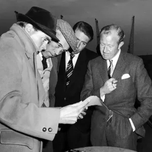 Kevin McClory, film producer, with John Huston, director Kevin McClory, film producer, with John Huston, director