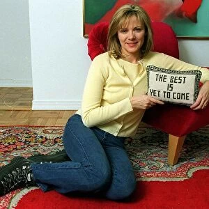 Kim Cattrall Actress February 1999 at home in New York
