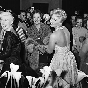 Kim Novak actress and Ginger Rogers actress signing autographs at the Cannes Film