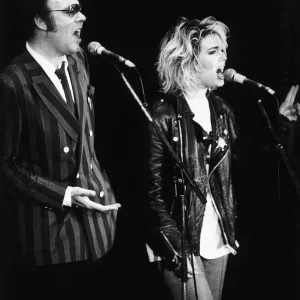 Kim Wilde and her father Marti Wilde both singers at Aids concert dbase msi Kim Wilde and her father Marti Wilde both singers at Aids concert dbase msi