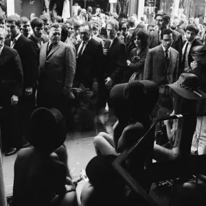 Black and white print of a 1969 scene Black and white print of a 1969 scene