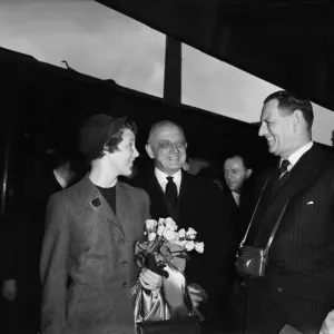 King Frederik of Denmark (right) with his daughter Princess Margrethe at Victoria Station King Frederik of Denmark (right) with his daughter Princess Margrethe at Victoria Station