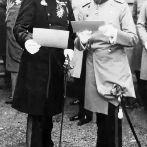 King George V Print - Photograph of Royal Visit to German Regiment