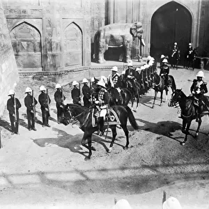 King George V entering the Delhi Durbar (Court of Delhi) for his Coronation