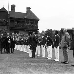 King George V at Nottingham, Jul 1928 greeting L N Constantine the West Indian