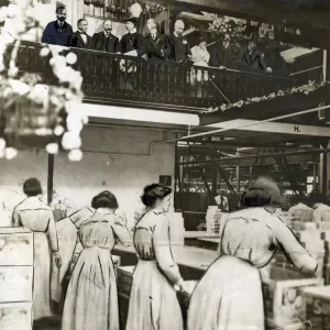 King George V and Queen Mary of Teck visit the Soap Works Print