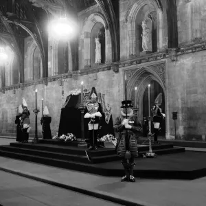King George VI Death State Funeral February 1952 Laying in state in Westminster