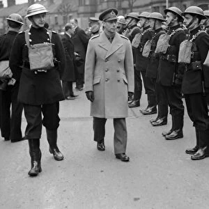 King George VI meets members of the Auxiliary Fire Service