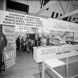 King and Hutchings exhibition stand promoting the Middlesex County Press Group Circa 1960