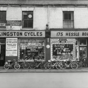 Kingston Cycle Shop Print, Hessle Road, Hull 1968