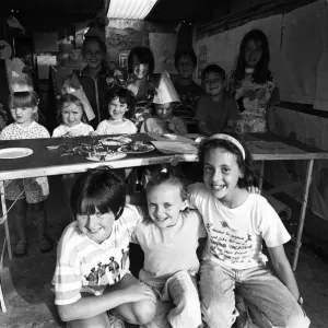 Three Kirkheaton girls added to the holiday fun of other youngsters when they organised Three Kirkheaton girls added to the holiday fun of other youngsters when they organised