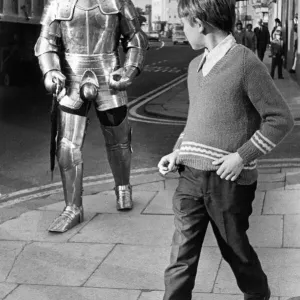 This knight causes a stir while out for a walk