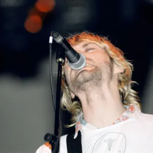 Kurt Cobain, lead singer of Seattle-based grunge rock group Nirvana Kurt Cobain, lead singer of Seattle-based grunge rock group Nirvana