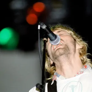Kurt Cobain, lead singer of Seattle-based grunge rock group Nirvana Kurt Cobain, lead singer of Seattle-based grunge rock group Nirvana