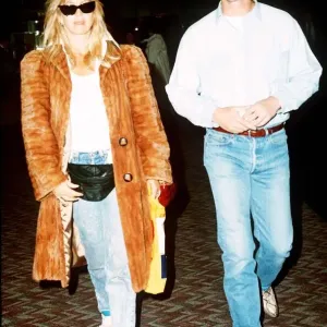 Kurt Russell actor with Goldie Hawn actress at Heathrow Airport DBase MSI Kurt Russell actor with Goldie Hawn actress at Heathrow Airport DBase MSI