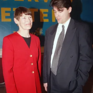 Labour councillor Glenda Jackson with her son Dan Hodges. 12th April 1997 Labour councillor Glenda Jackson with her son Dan Hodges. 12th April 1997