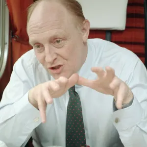 Labour Leader Neil Kinnock campaigns ahead of the 1992 General Election. 20th March 1992