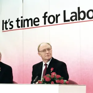 Labour Leader Neil Kinnock and Deputy Leader Roy Hatterselyvisits Redditch Labour Leader Neil Kinnock and Deputy Leader Roy Hatterselyvisits Redditch