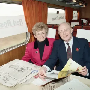 Labour leader Neil Kinnock and his wife Glenys on the campaign trail ahead of the 1992 Labour leader Neil Kinnock and his wife Glenys on the campaign trail ahead of the 1992