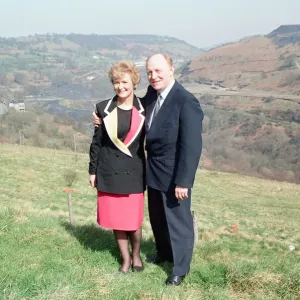 Black and white print of Neil Kinnock and Glenys at Pontllanfraith Black and white print of Neil Kinnock and Glenys at Pontllanfraith