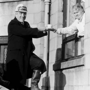Labour Man with Cup of Tea Print, 3rd November 1986 Labour Man with Cup of Tea Print, 3rd November 1986
