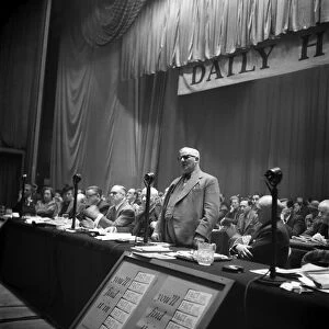 Labour Party Conference 1952 Arthur Deakin addressing the party faithful