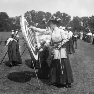 Les archères dames à Beddington Park, vendredi 28 juin 1907.