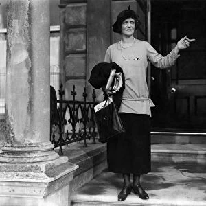Lady Astor, first woman member of parliament. Octobe 1924