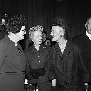 Lady Churchill and other guests at a Foyles luncheon. 6th April 1959