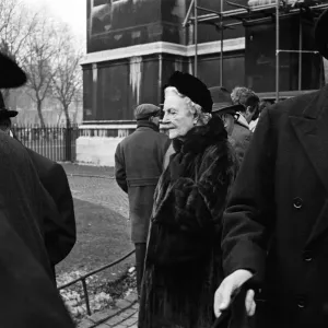 Lady Churchill pictured at H Gaitskell Memorial service. 31st January 1963 Lady Churchill pictured at H Gaitskell Memorial service. 31st January 1963