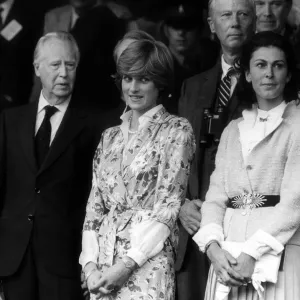 Lady Diana Spencer in the Royal Box on Centre Court at the Wimbledon Tennis Championships