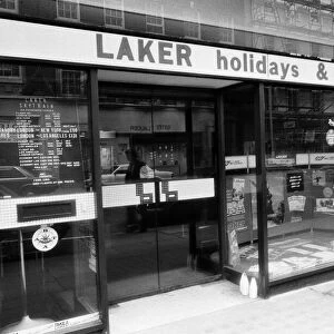 The Laker Airways office in Grosvenor Street with three pints of milk uncollected