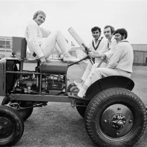 The Lancashire cricket team at a press day at Old Trafford Manchester