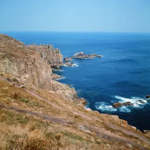 Lands End in Cornwall. 19th August 1973 Lands End in Cornwall. 19th August 1973