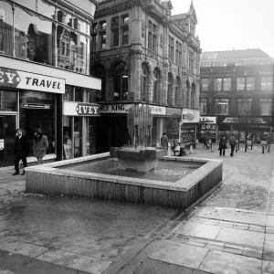 Lands Lane, in the centre of Leeds precinct, West Yorkshire. 22nd January 1973 Lands Lane, in the centre of Leeds precinct, West Yorkshire. 22nd January 1973