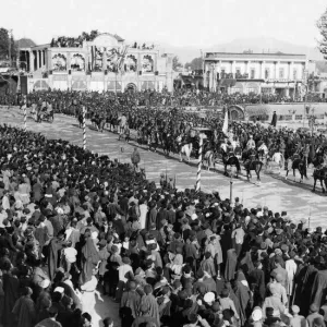 Large Crowds Watch Royal Procession Print, 1926