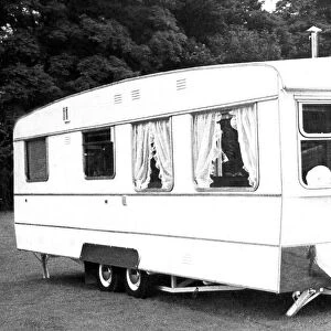 A large touring caravan from the 1970s