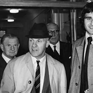 Larry Lloyd Liverpool centre half with Liverpool manager Bill Shankly